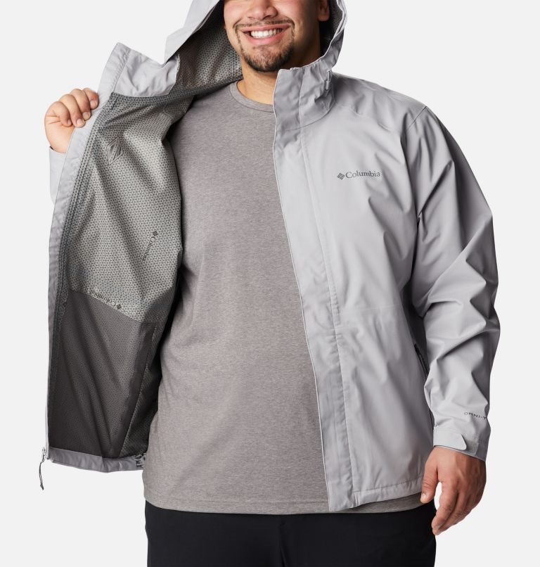 Men's Columbia Earth Explorer Shell Jackets Light Grey | Plus Size CA-V854A